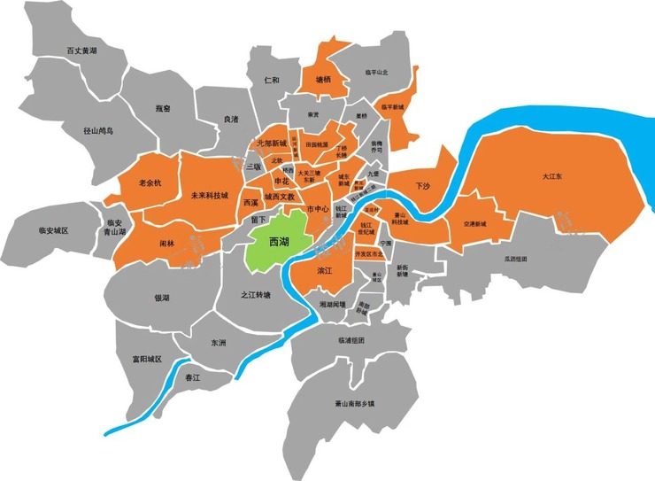 最全杭州600万级购房地图 含27个杭州板块,56个楼盘
