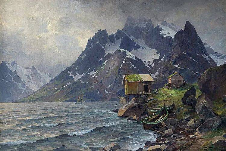 挪威画家,埃文·乌尔温,油画风景作品选