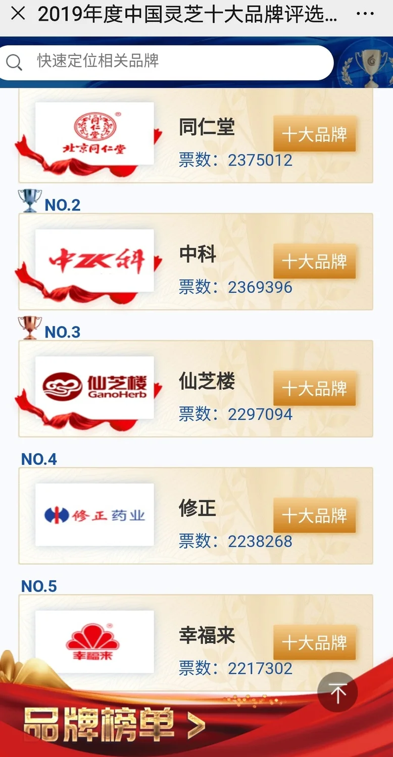 本次“2019年度中国灵芝十大品牌评选”是由品牌网主办的全网范围最广、规