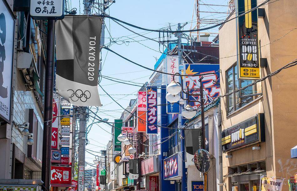 奥运会延期下的日本东京街头
