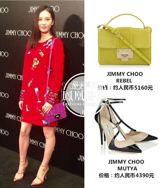 劉詩詩穿jimmy choo mutya尖頭高跟涼鞋 來看看其他女星演繹的jimy