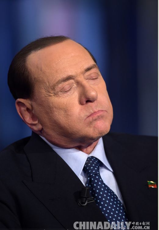 4/5当地时间2014年5月21日,意大利罗马,意大利前总理贝卢斯科尼在