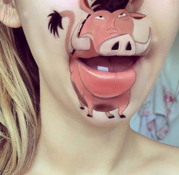 姑娘,你的嘴唇实在太有创意了!