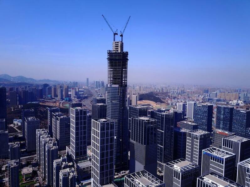 济南汉峪金谷第一高楼图片