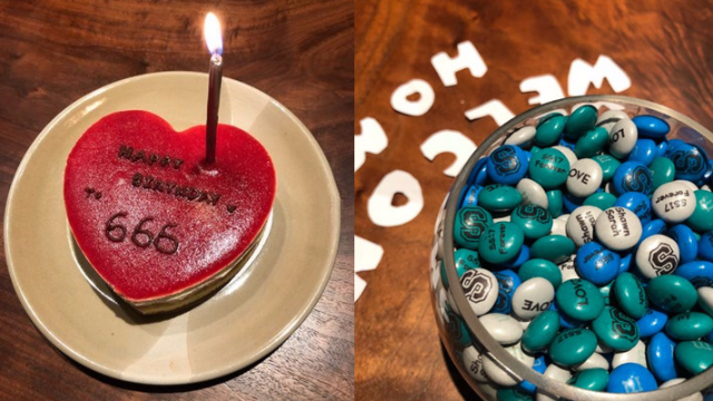 余文乐生日收女友牌蛋糕糖果暗藏2人名字超甜蜜