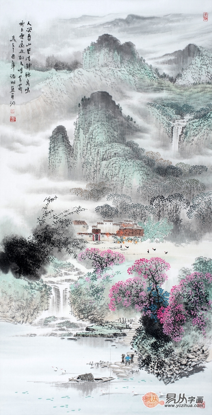 诸明山水国画欣赏,领略艺术山水之美!