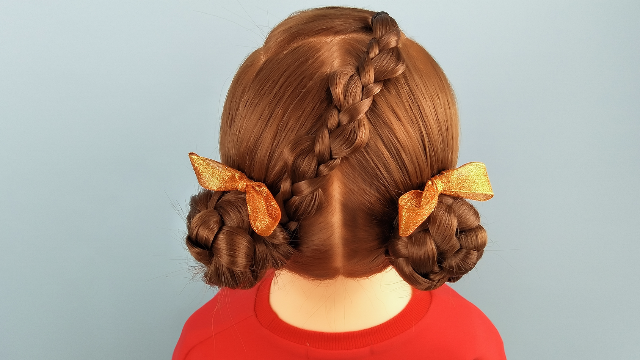 小女孩发型设计盘发 儿童简单发型扎法步骤