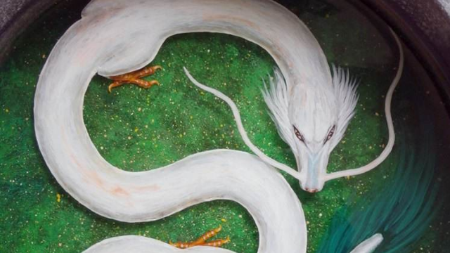 震惊了华夏神兽白龙现身某小区居民集体围观