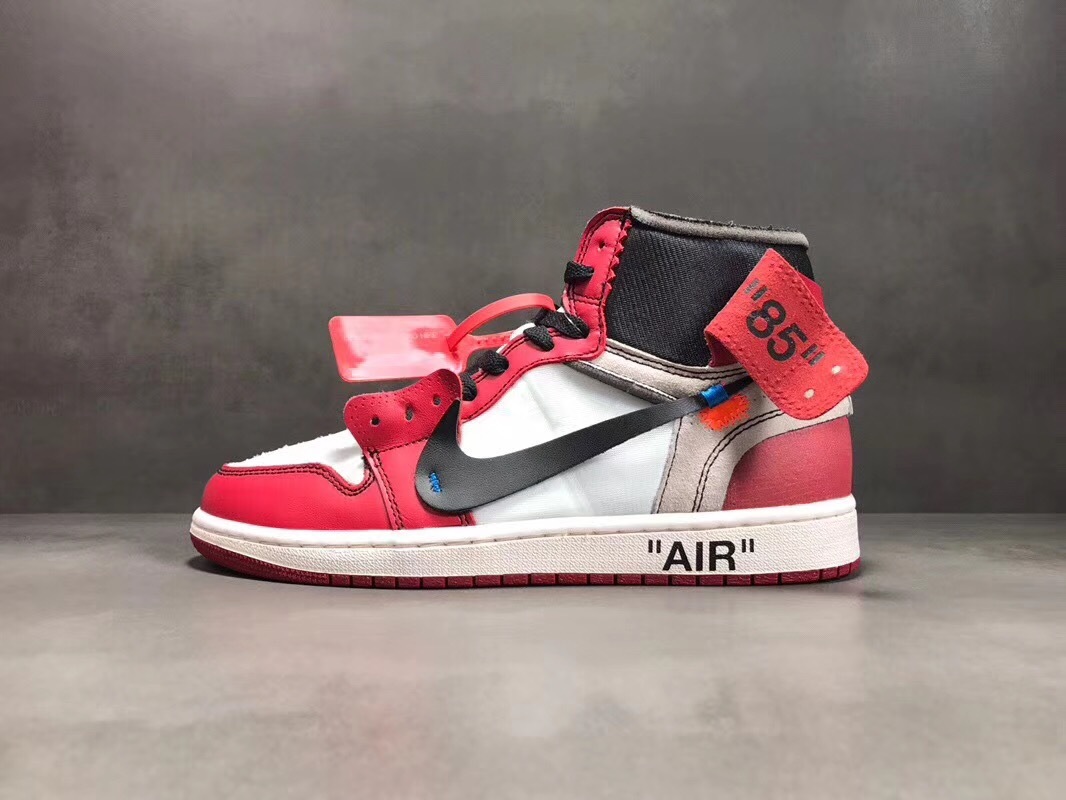 聯名風 喬1聯名 air jordan 1 off white aj1 黑白紅