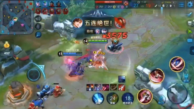 王者荣耀李白和明世隐组合横行野区轻松拿下五杀