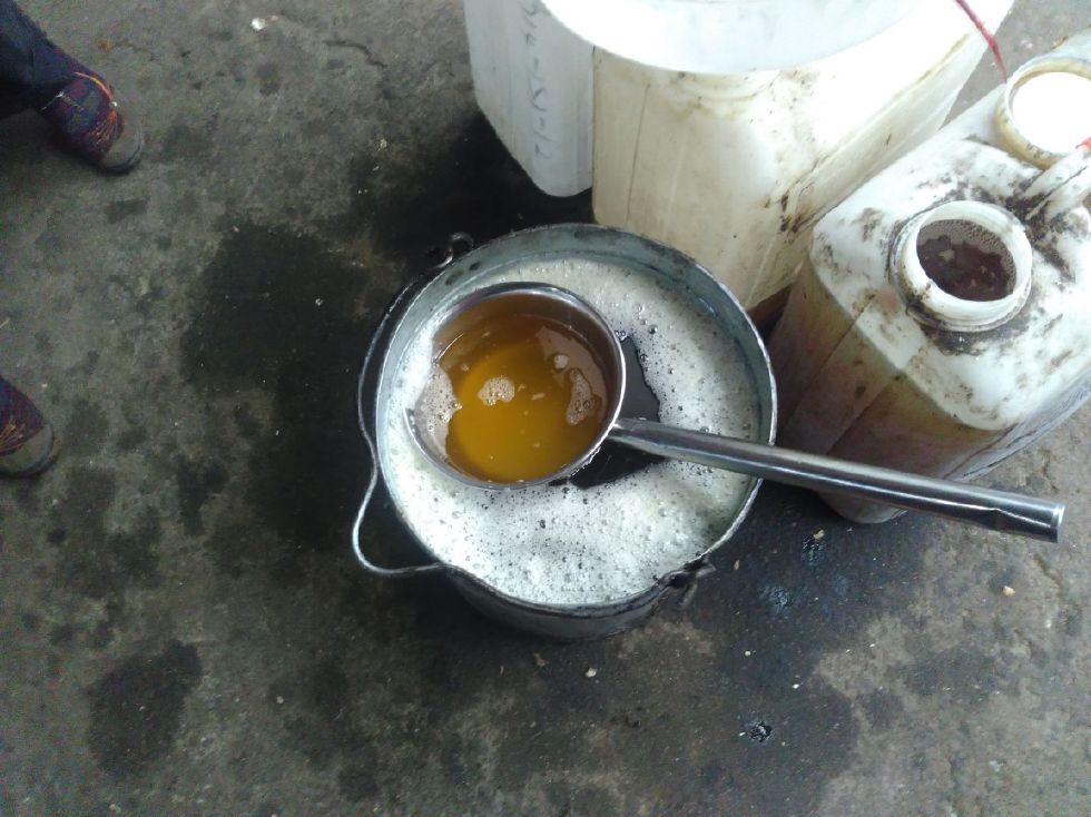 农村的这个季节又到了打油的时候,看看农村的打油场景