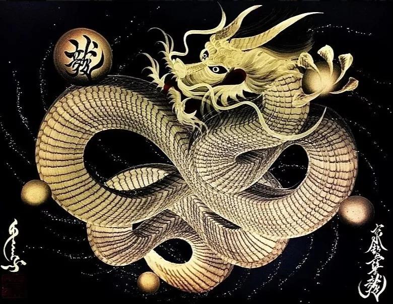 人物:他一笔画出一条龙,价值十万日元