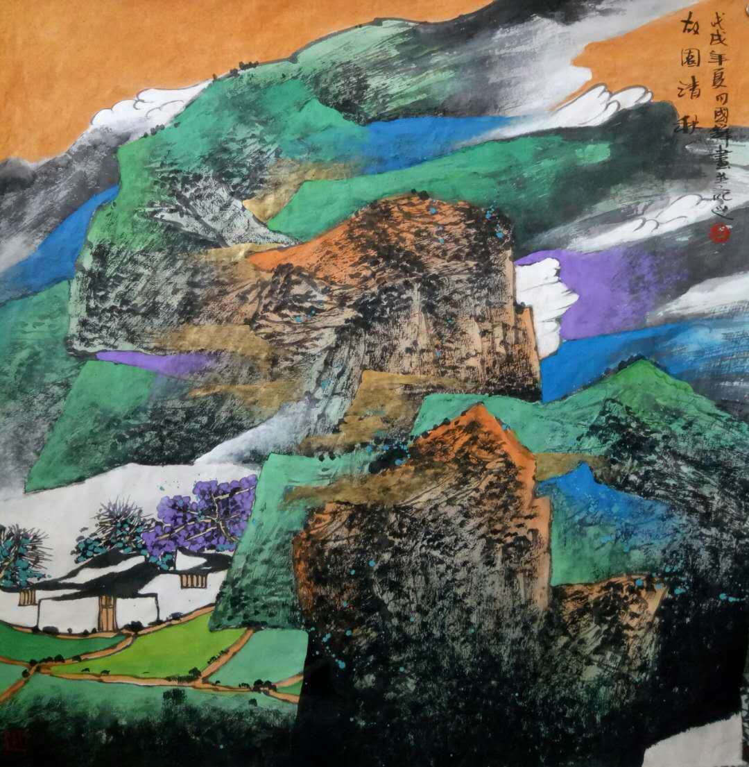 王国锋老师故园清秋重色彩作品欣赏