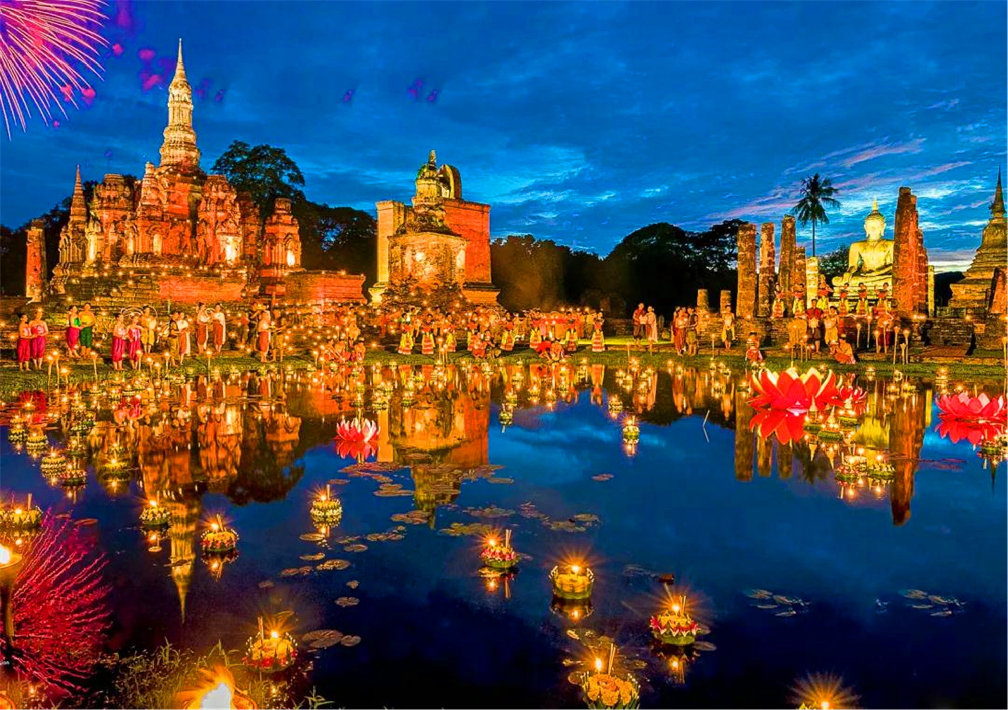 11月清迈浪漫水灯节!漫天烛火花灯,诗情画意之夜,恰似天上人间