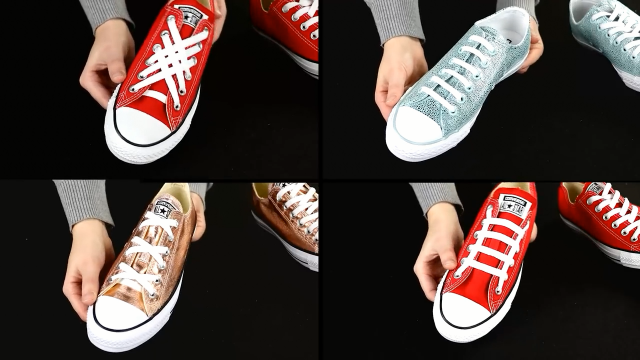 鞋带系出新花样帆布鞋六种鞋带系法