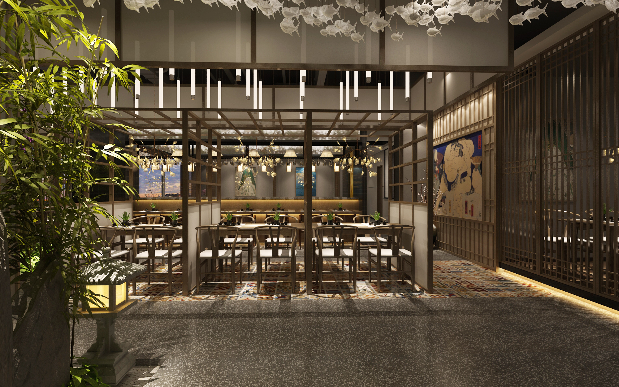 杭州料理店装修设计风格展示 —顶丰装饰