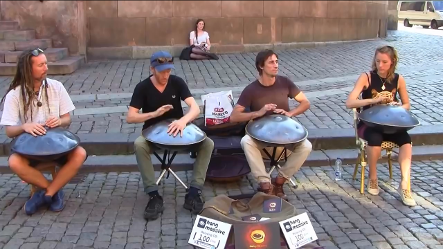 四人手碟鼓聆听自然启发心灵的妙音