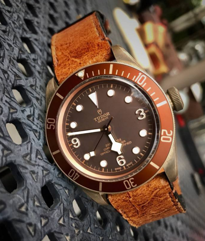 帝舵小铜花腕表继承了帝舵启承碧湾系列中首款潜水表的设计精髓