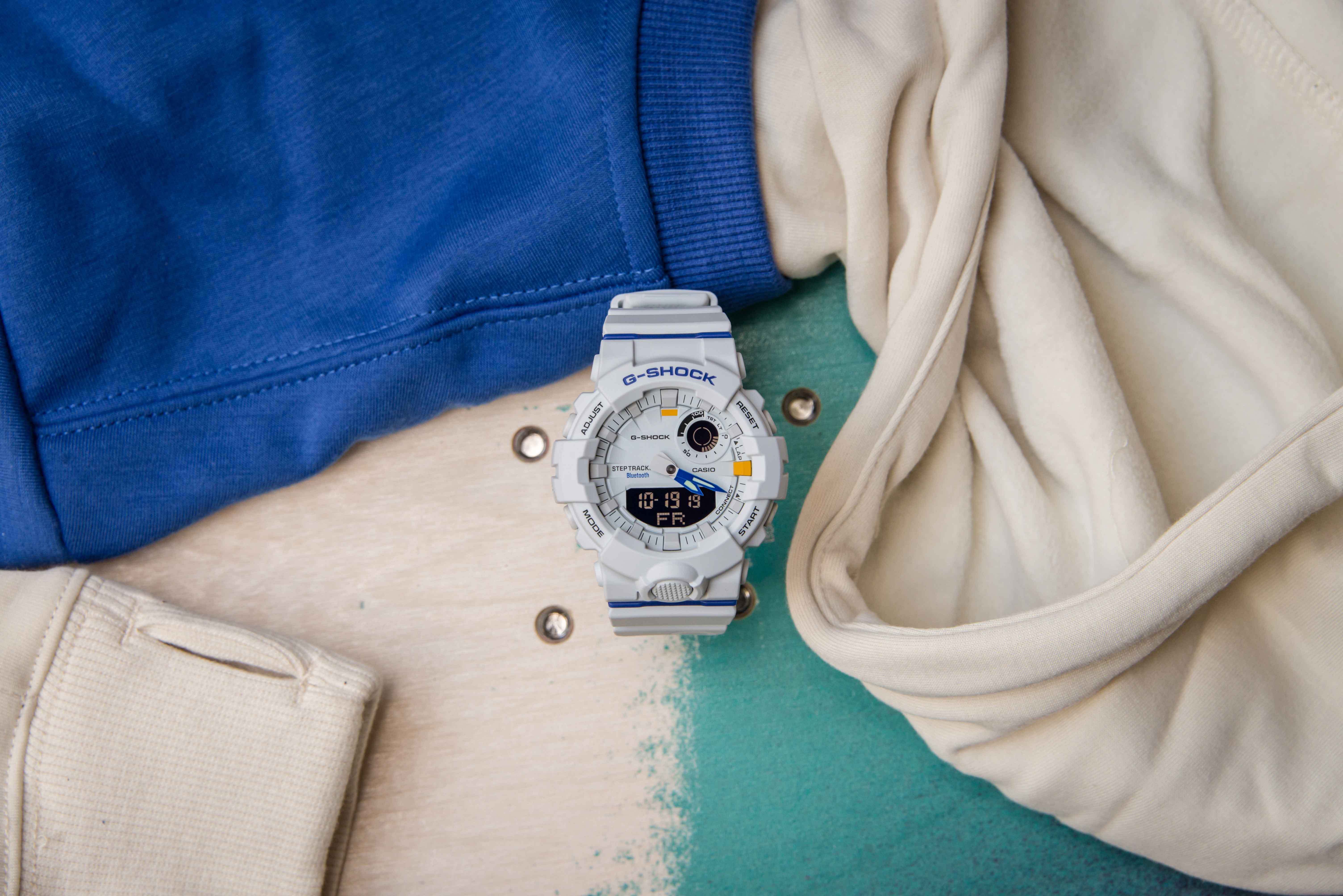 卡西欧g-shock新款蓝牙连接多功能潮流运动手表 gba-800dg系列