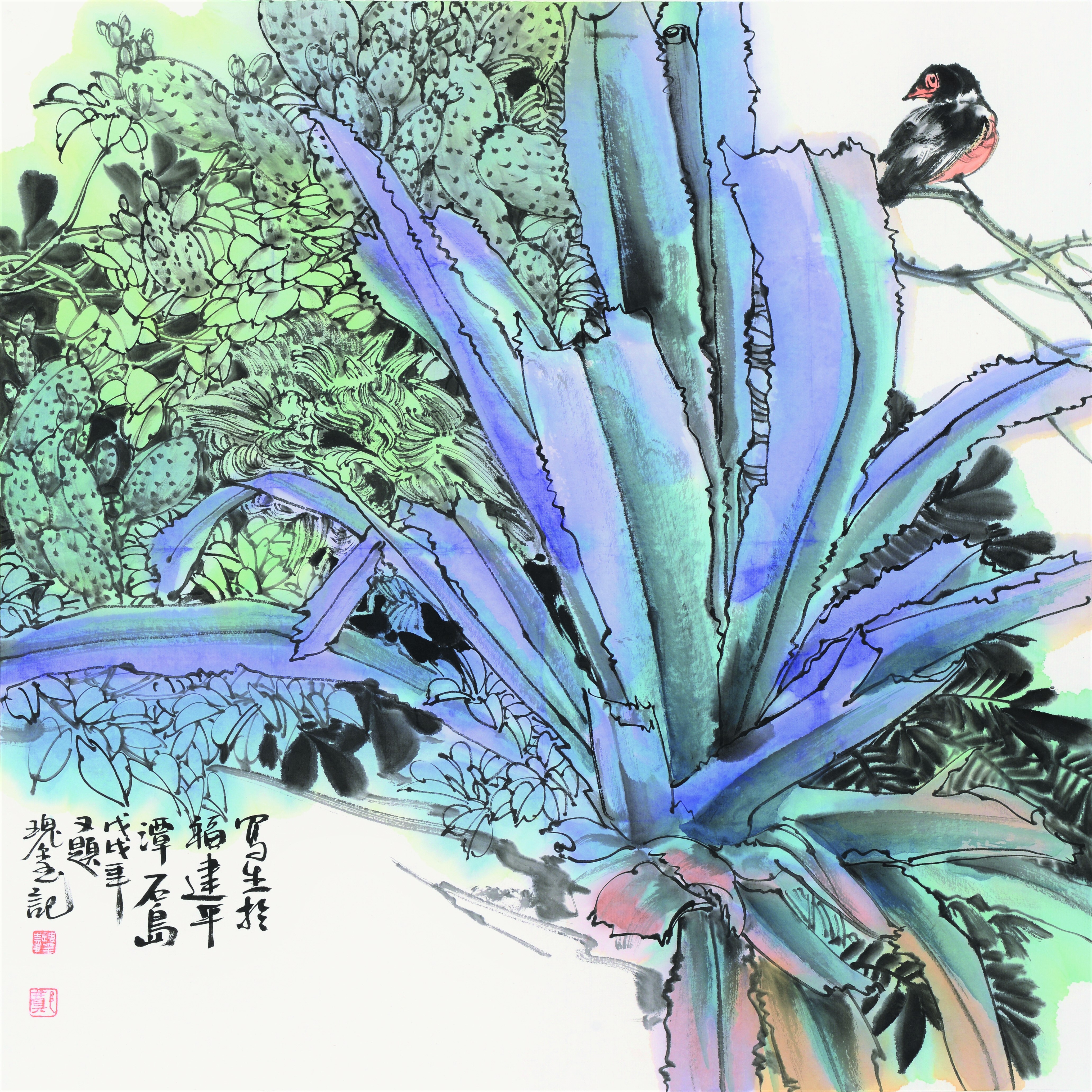 广州艺术博览会||郑瑰玺大景花鸟画作品赏析