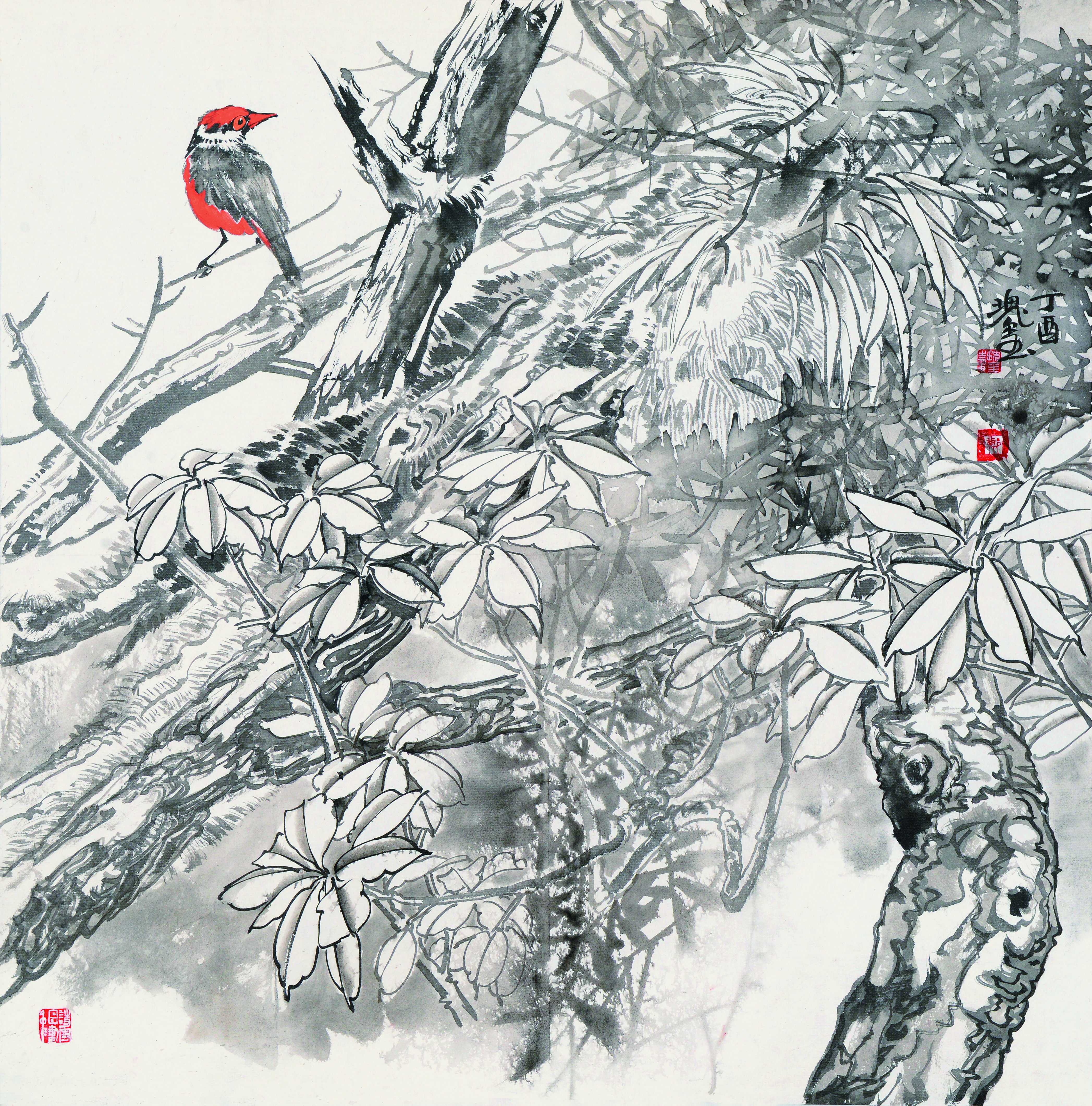 广州艺术博览会||郑瑰玺大景花鸟画作品赏析