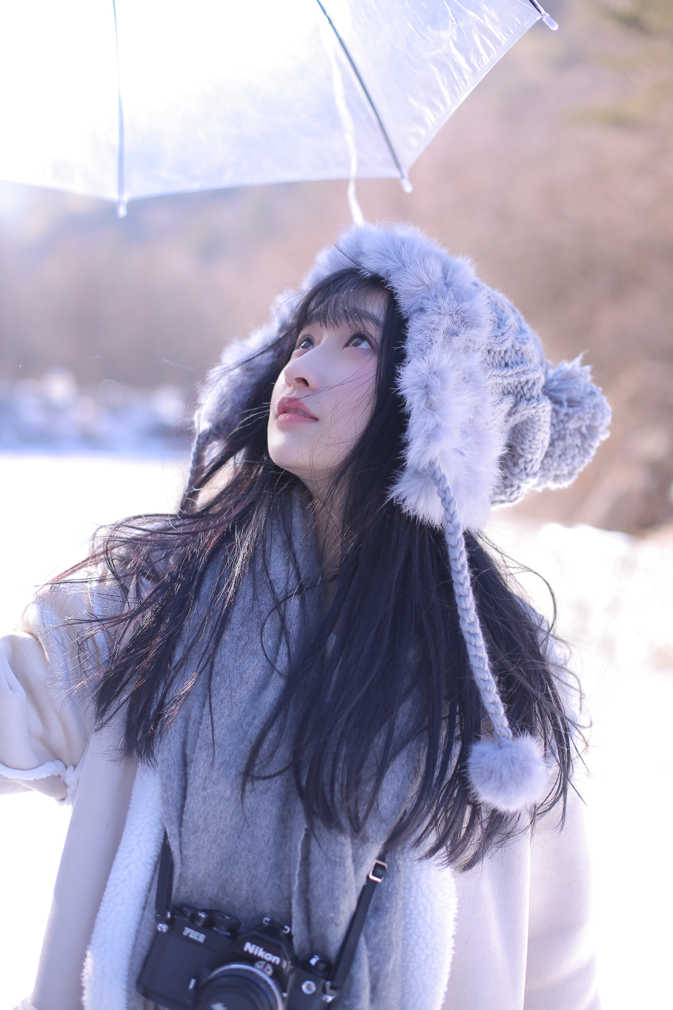 “冰镇女孩”张星禾曝光冬日写真 领略天然美__凤凰网