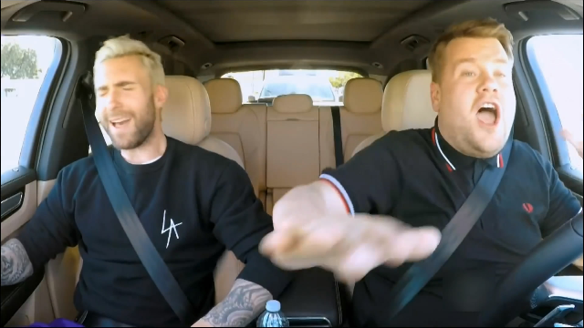 欧美明星与柯登拼车唱歌合集骚当a妹比伯阿黛尔