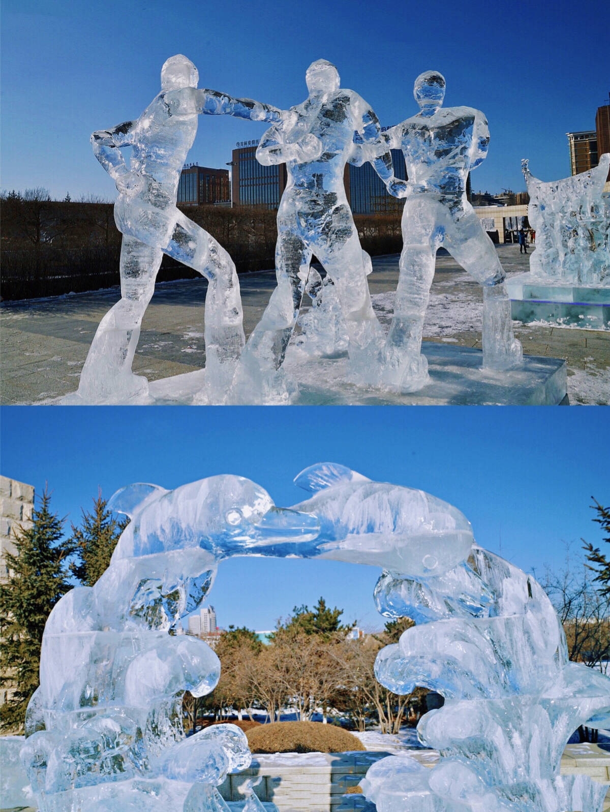 长春公园冰雕图片