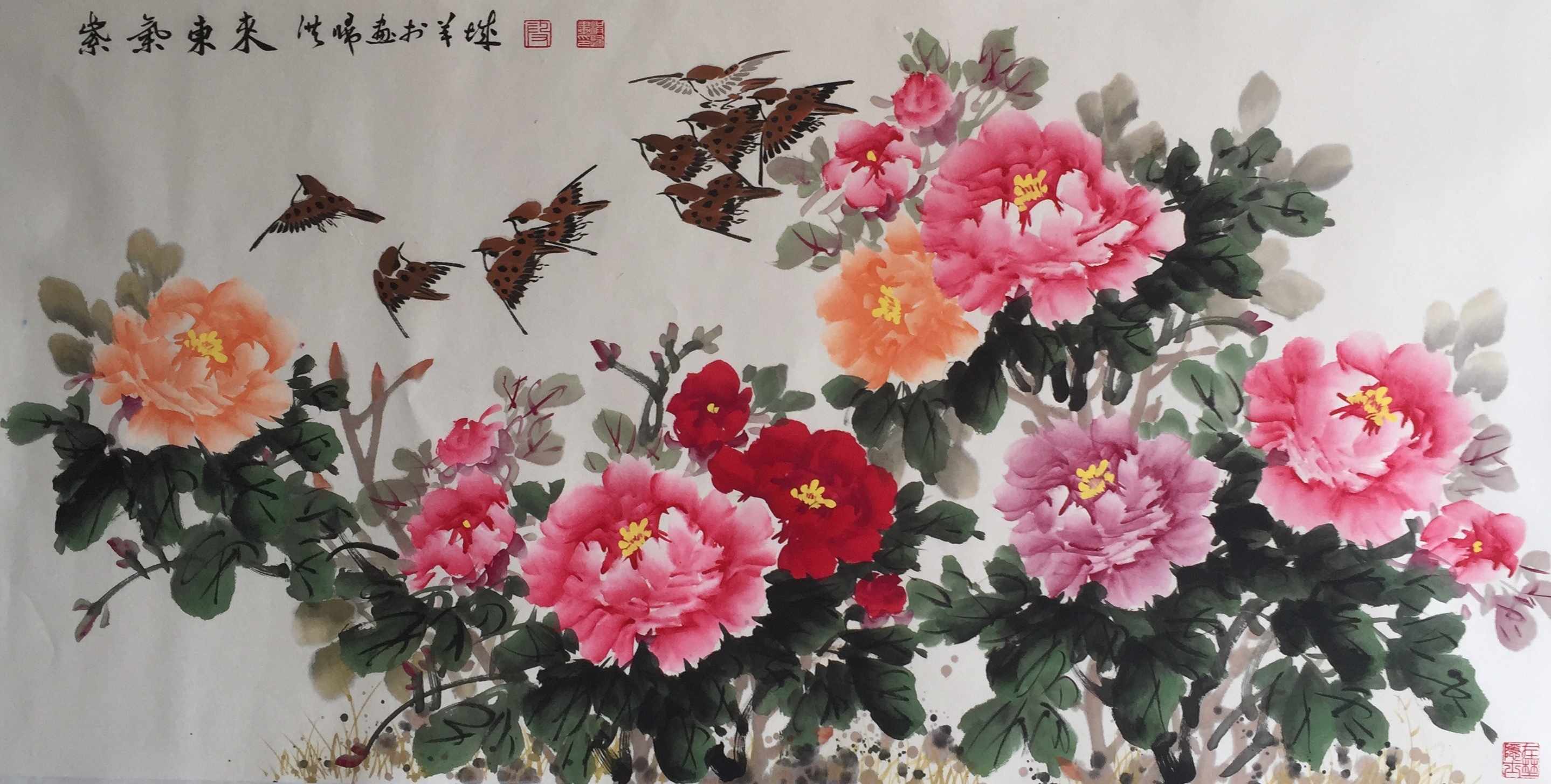 湖南籍花鸟画家段洪归老师用字画与君结缘公益慈善