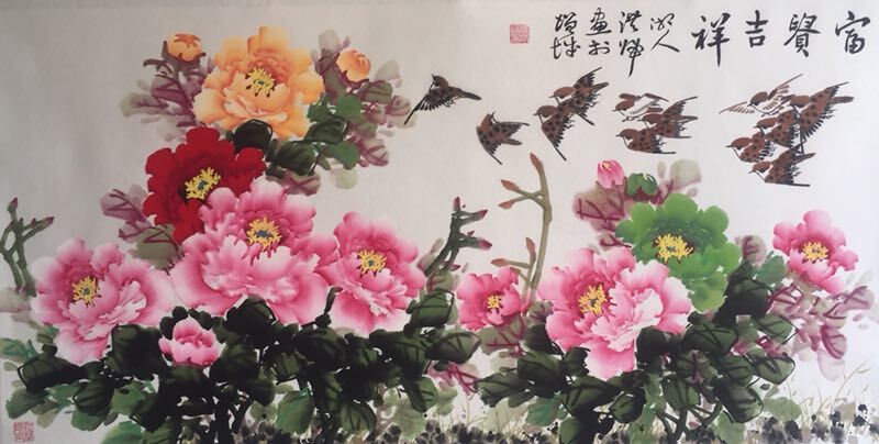 湖南籍花鸟画家段洪归老师坚持用字画做公益不歇停