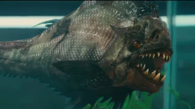 200万年前的食人鱼复活,疯狂袭击海滩上的人们,太残忍了