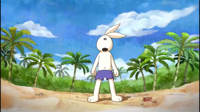 功夫兔与菜包狗功夫兔找到一个时光隧道进去一看竟是世外桃源