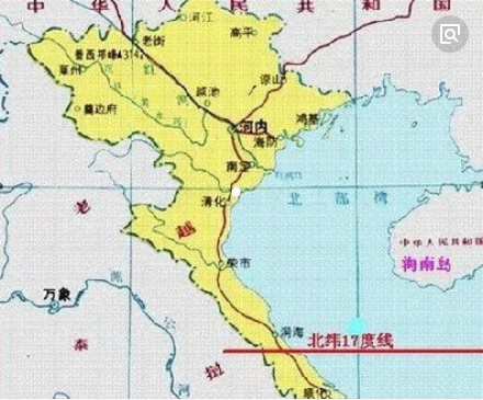 以北纬17度线以南,9号公路以北十几公里的六滨河为军事分界线,越南被
