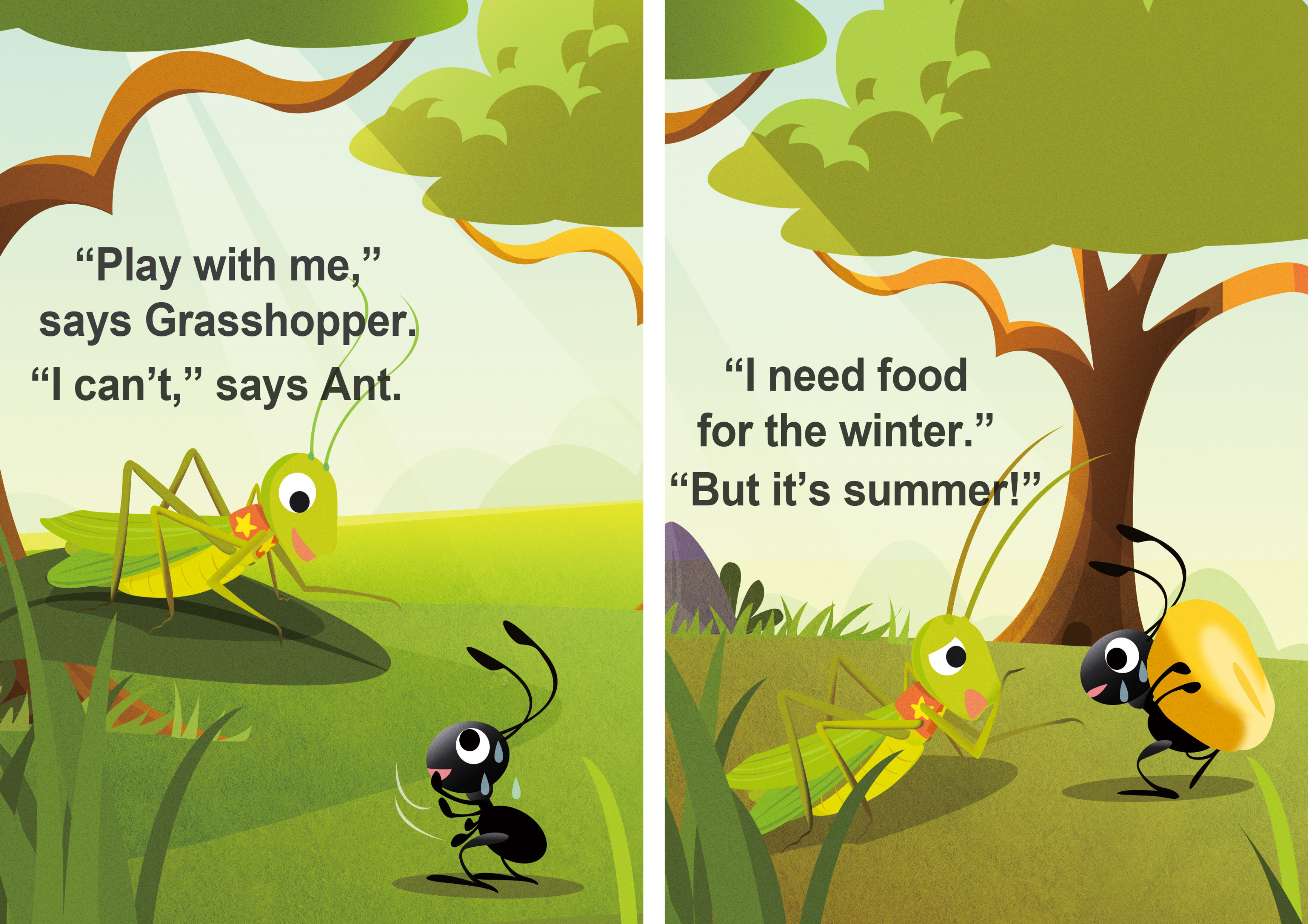 陪娃读绘本丨《 the ant and the grasshopper 蚂蚁和蚱蜢》(内含双语