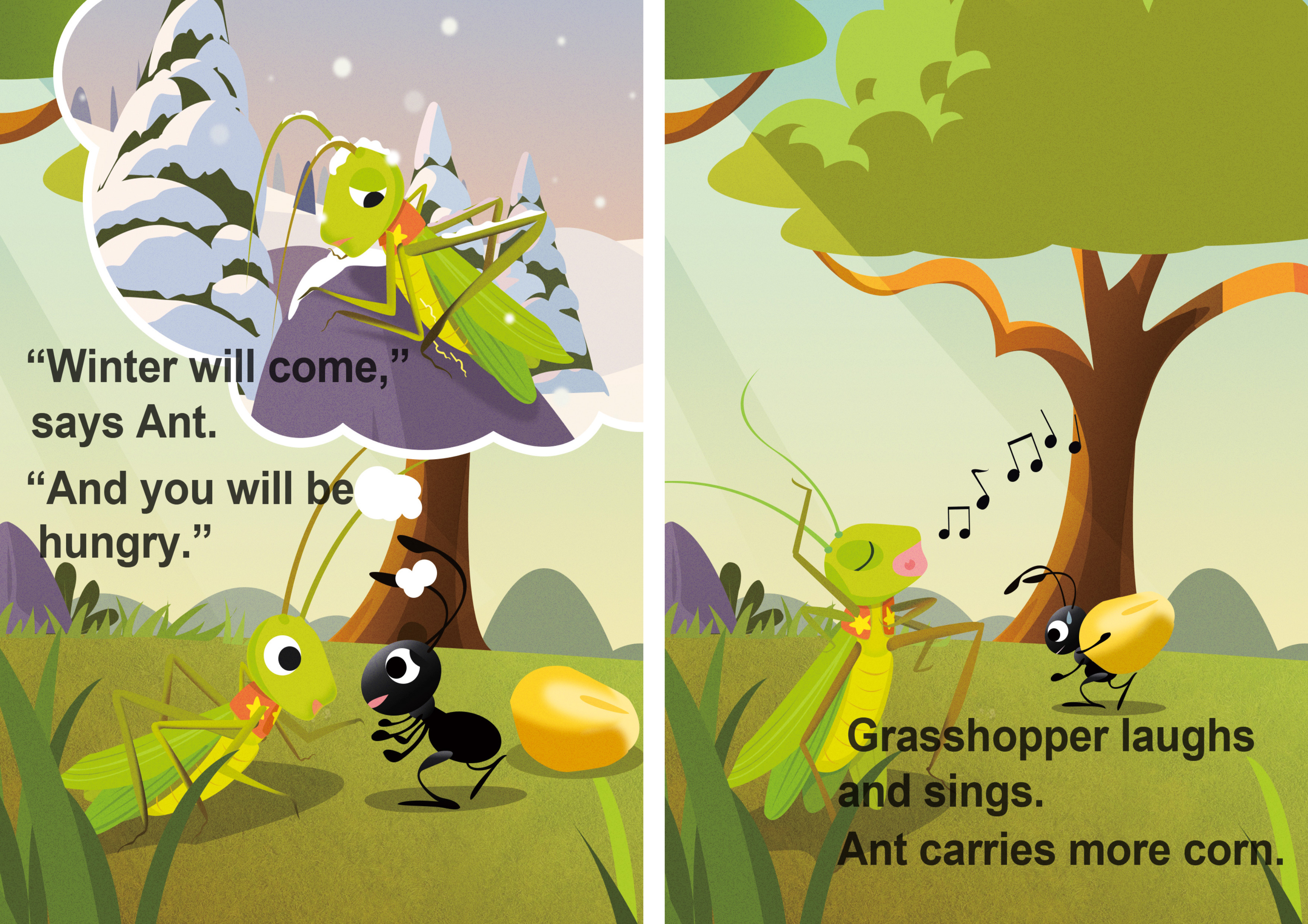 陪娃读绘本丨《 the ant and the grasshopper 蚂蚁和蚱蜢》(内含双语