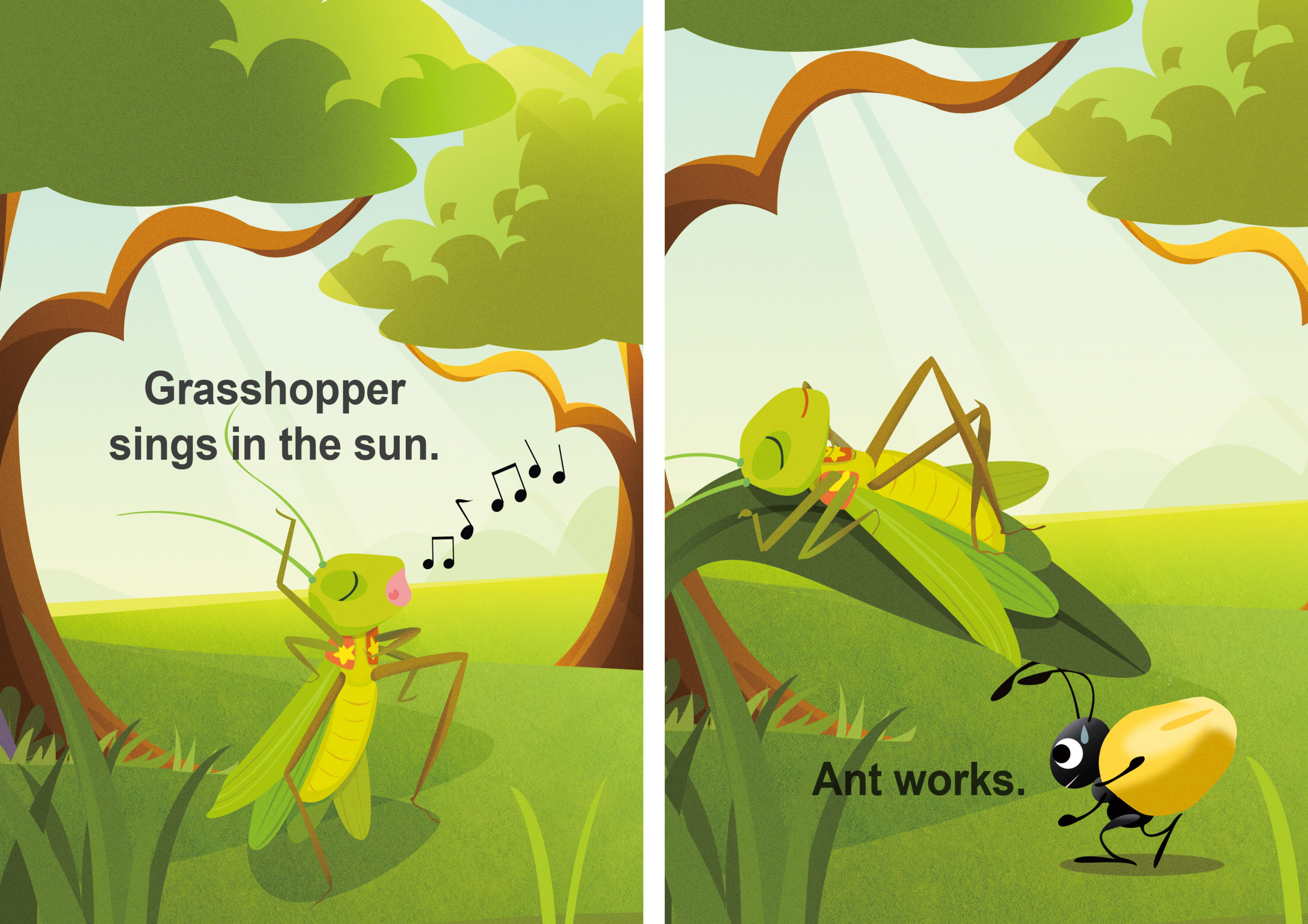 陪娃读绘本丨《 the ant and the grasshopper 蚂蚁和蚱蜢》(内含双语