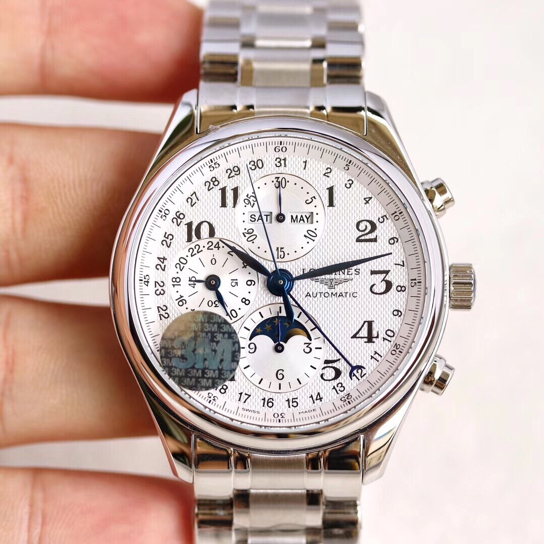 3m厂浪琴名匠系列八针月相男士机械腕表