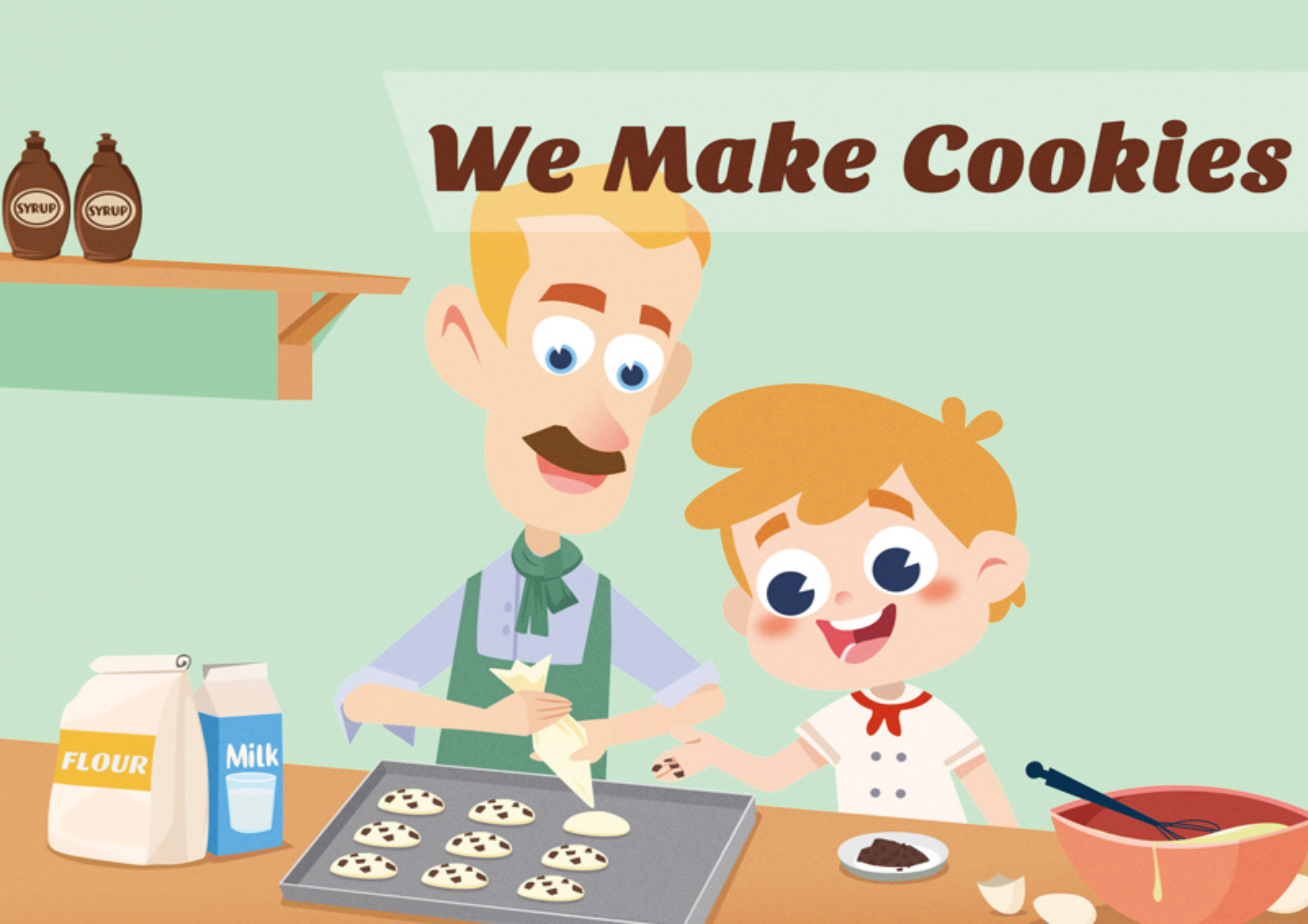 陪娃读绘本丨we make cookies 我们做饼干__凤凰网