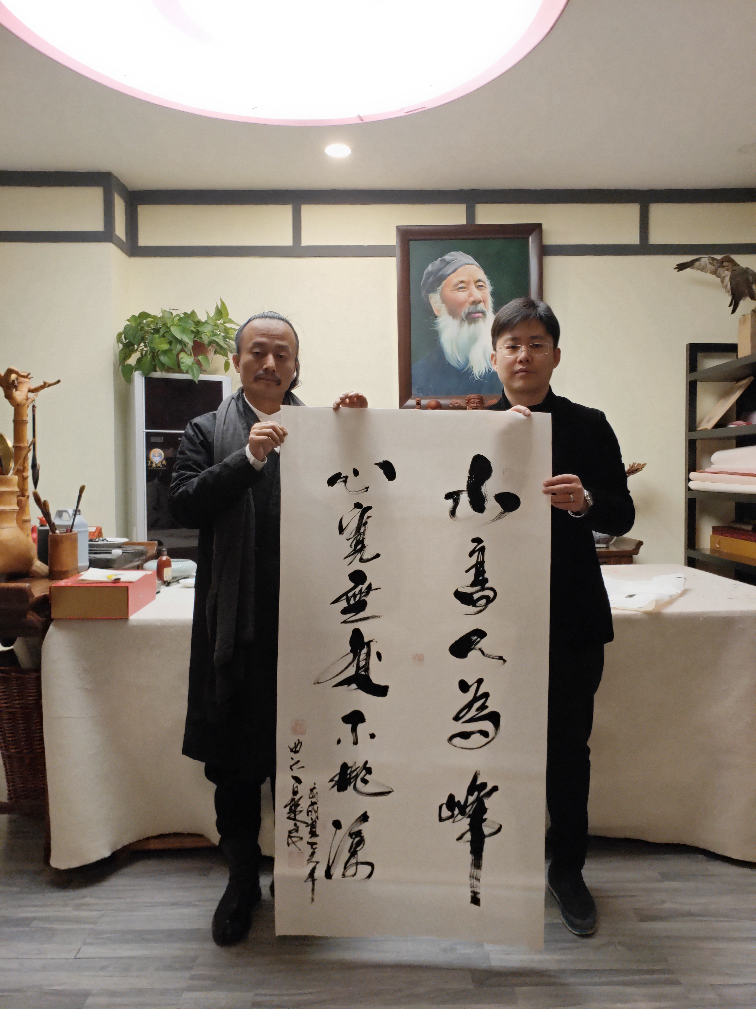 百聚良任法融道文化馆馆长黄兴良会见西安新磐基置业董事长谢洪波