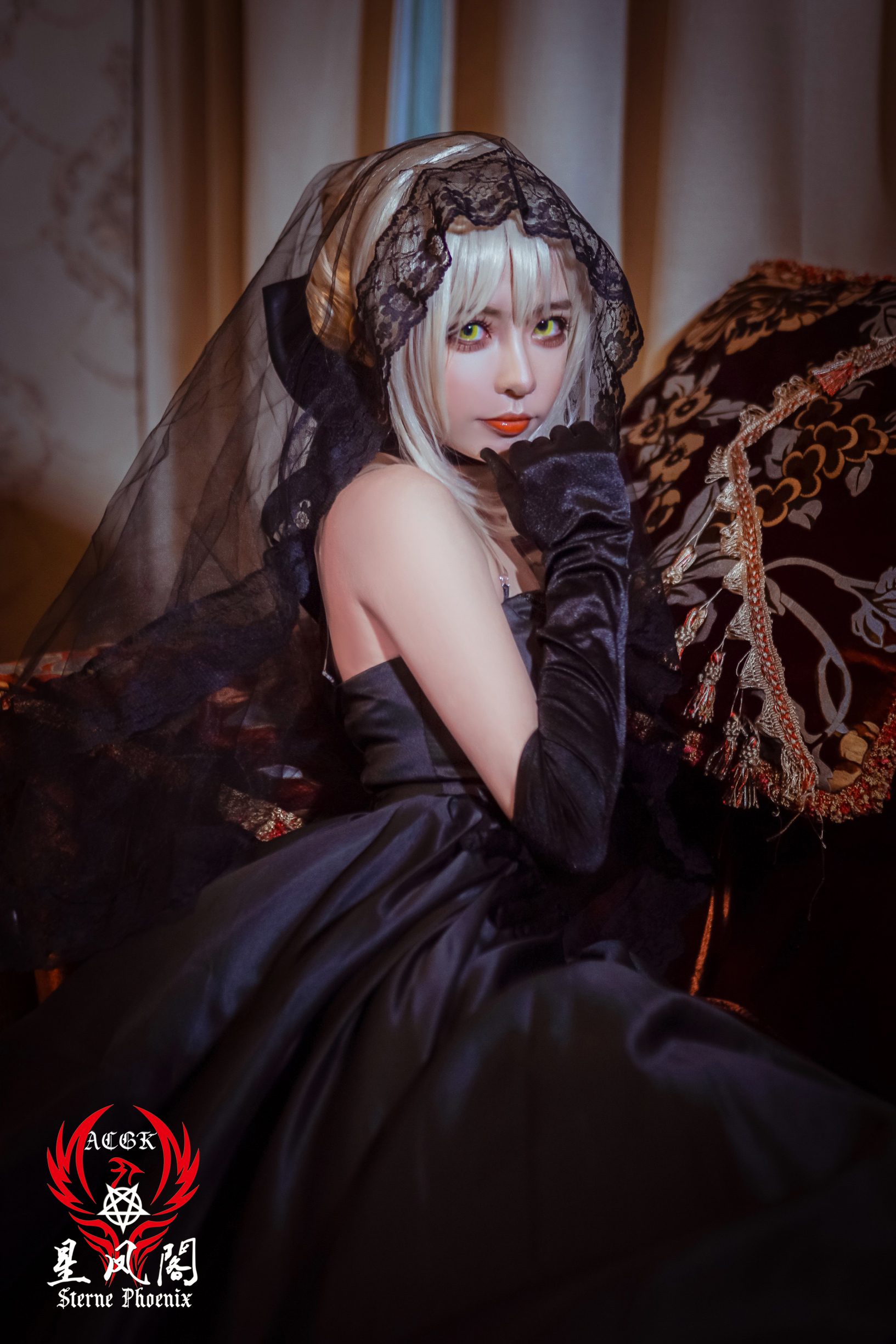 【cos正片】fgo~阿尔托莉雅·潘德拉贡alter,黑呆婚纱·手办