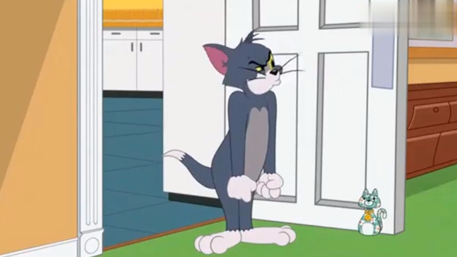 新猫和老鼠"强壮大猫"汤姆邪恶一笑,杰瑞幻想自己在猫的胃里