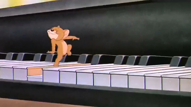 汤姆弹钢琴,杰瑞却在钢琴里遭罪