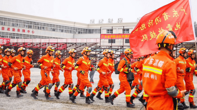 广东省消防总队地震救援队开展地震灾害跨区域救援演练