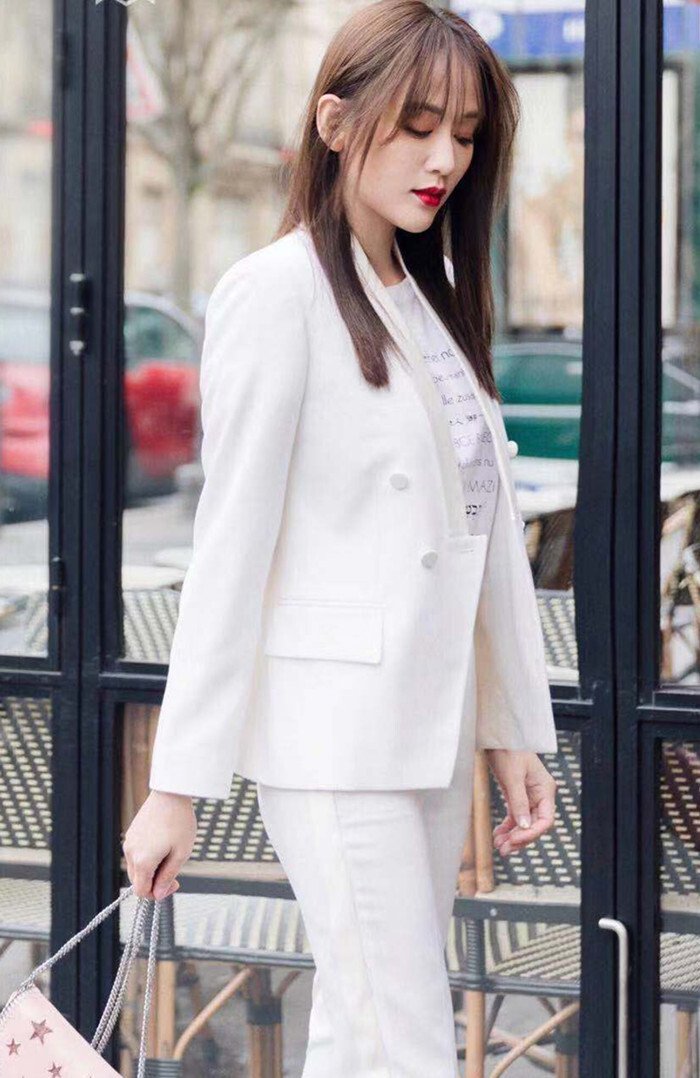 陈乔恩与白色西装,演绎的不只是女人的魅力