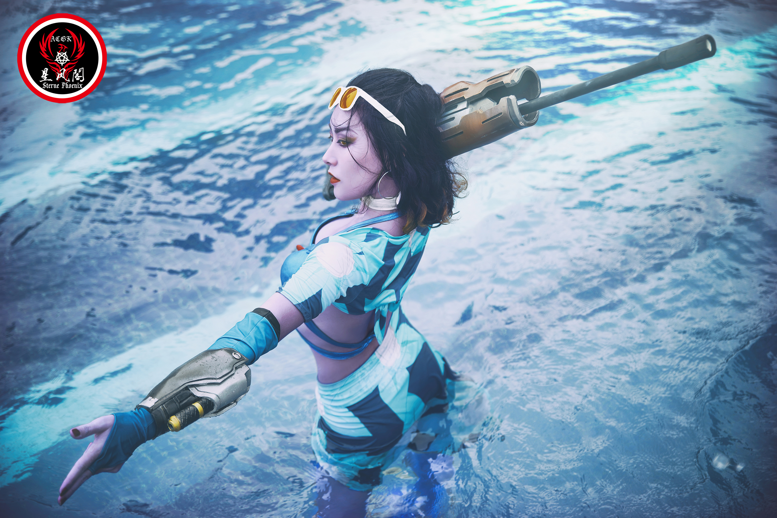 【cos正片】守望先锋~黑百合蓝色海岸