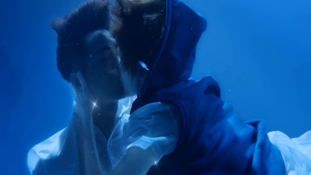 唯美人鱼恋水下一吻,情定终身.