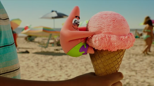 派大星这里的超大冰淇淋比我还要大真的吃的好开心呀