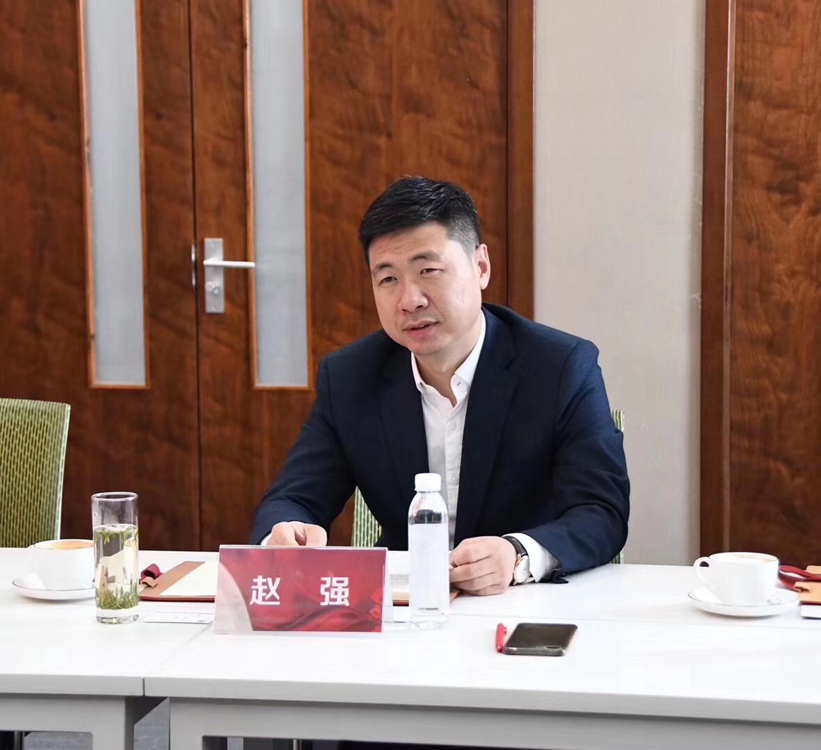 苏州大学王健法学院党委书记周国华领导一行莅临 江苏昊强律师事务所