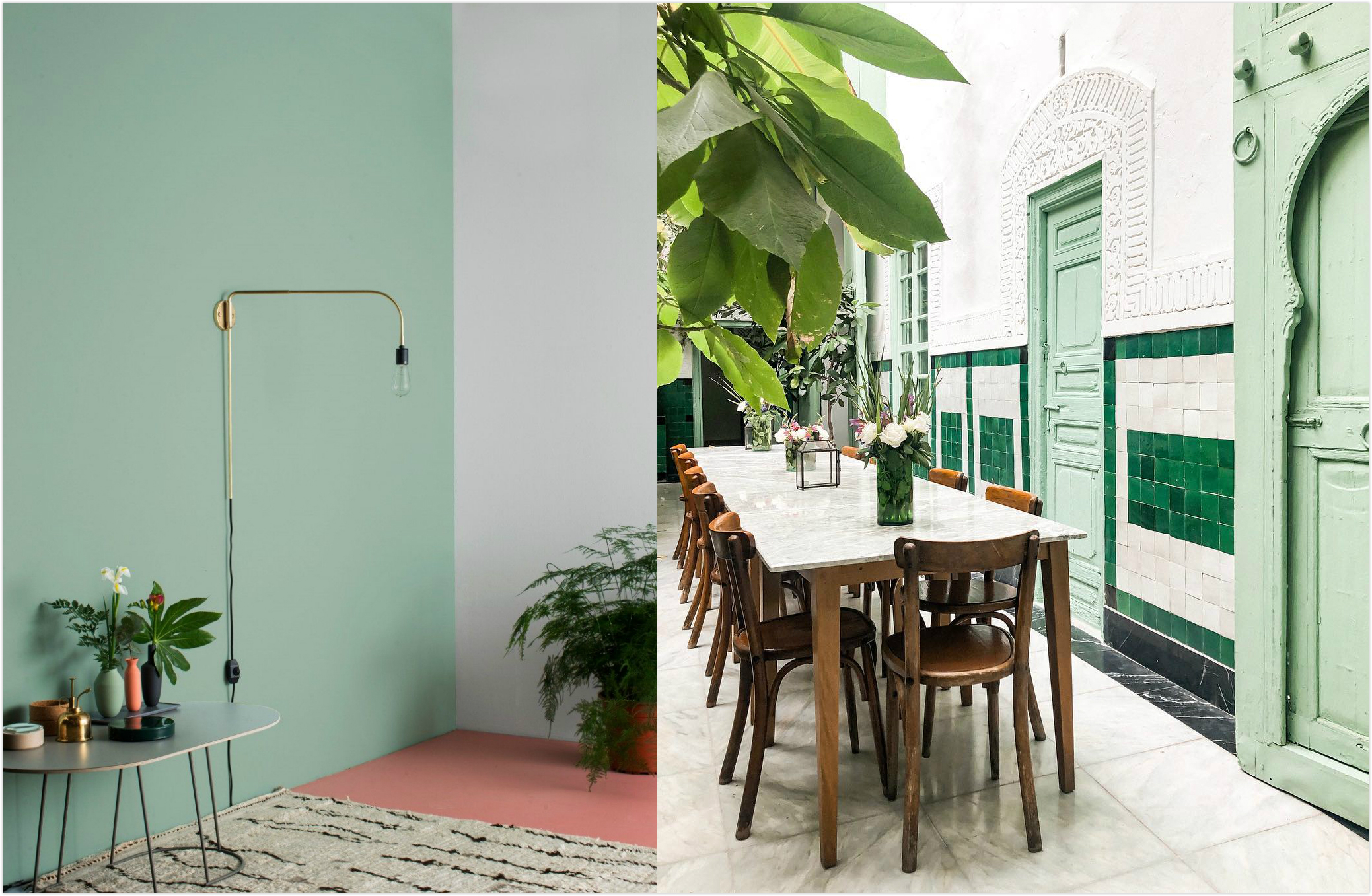 ▼饱和度较低的豆沙绿与春夏季很般配,充满生机的颜色穿上就很有涣Ζ