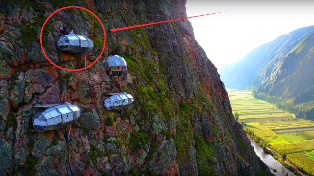 世界上最危险的酒店挂在悬崖峭壁上游客看一眼腿都发软